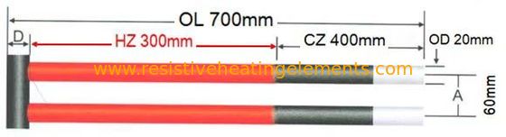 1600C Ultra High Temperature Heating Elements U Shaped Silicon Carbide Rod