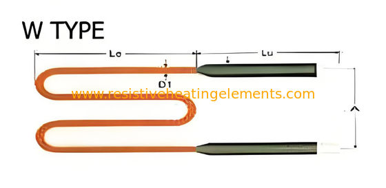 High Temperature W Type MoSi2 Heating Element Molybdenum Disilicide Heater